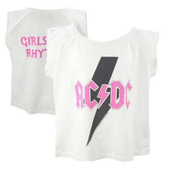 Junk Food Clothing | Shirts & Tops | Sold Girls Acdc Raglan Tank | Poshmark